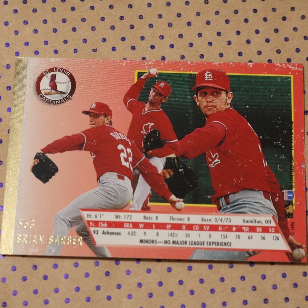 Brian Barber #563 Baseball Card - Picture 2 of 2